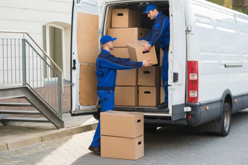Local van loading furniture for a removals job in Slade Green