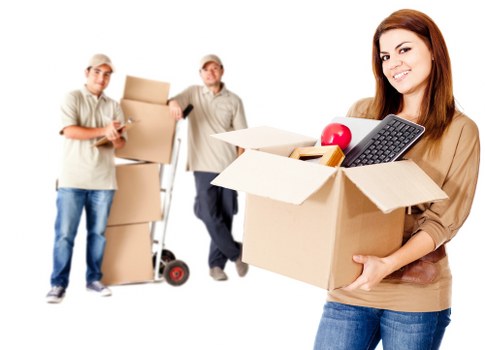 Furniture and boxes prepared for removal truck transport